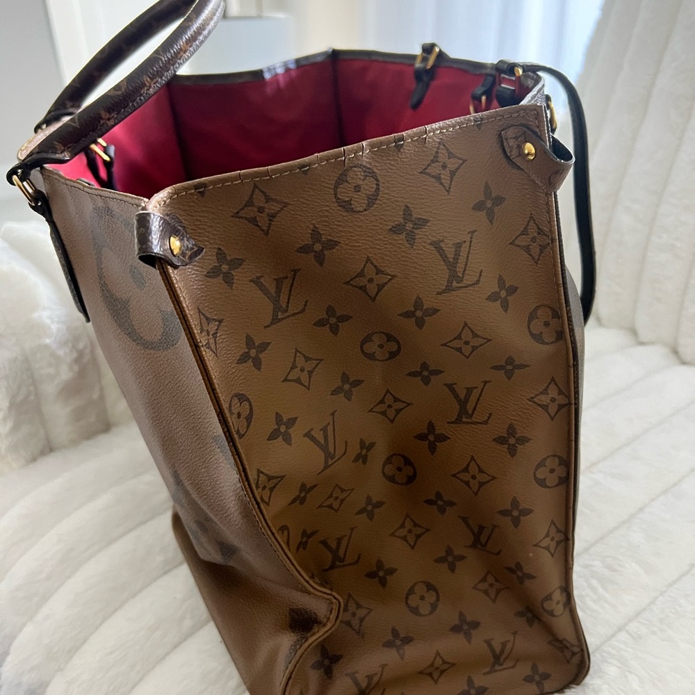 Louis Vuitton large Dark Brown Monogram Tote - Picture 11 of 16